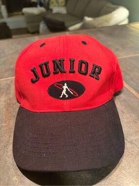Nike Griffey Jr. Red and Black Team Embroidered Baseball Cap- vintage